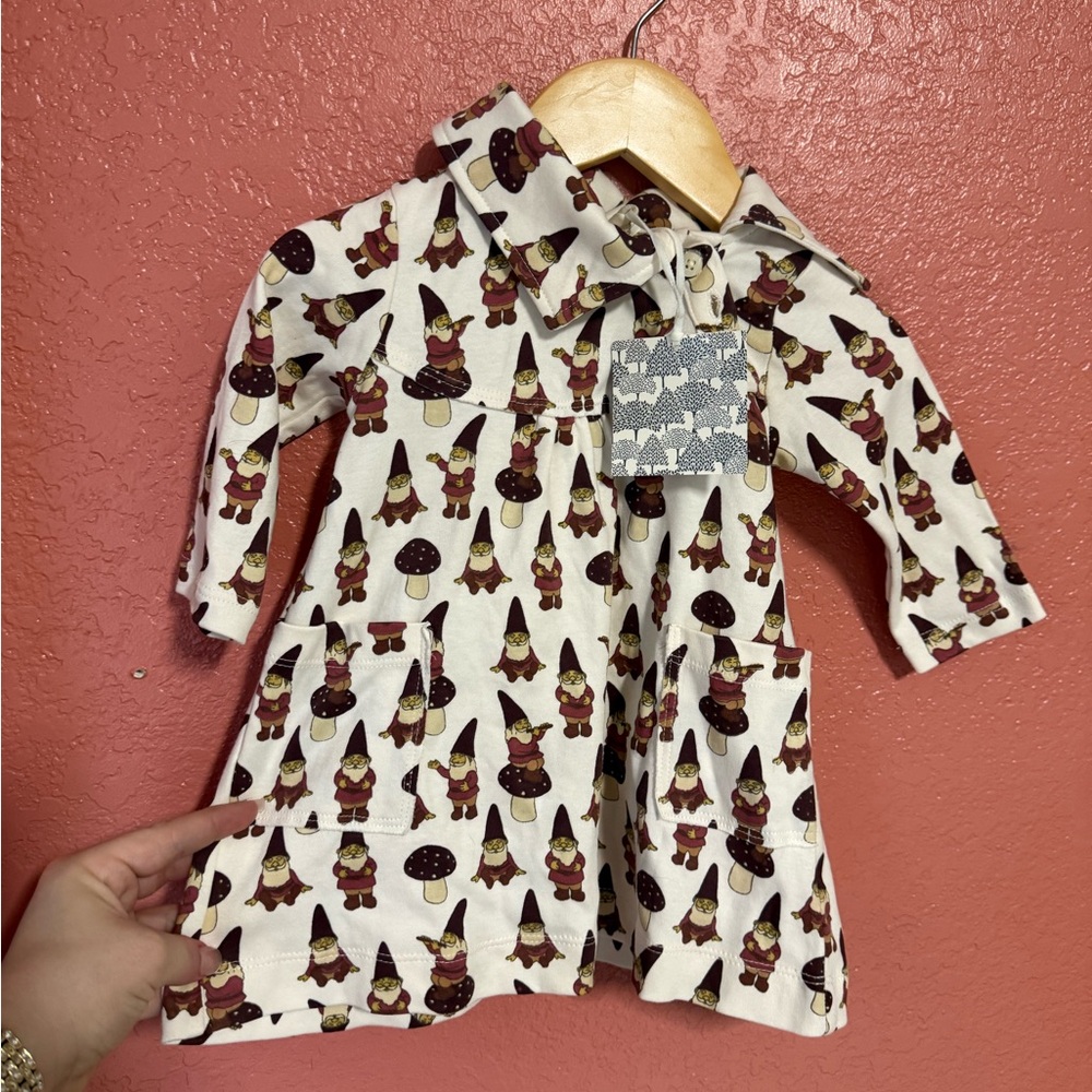 Kate Quinn Gnome Print Baby Dress